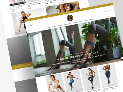 Landing page for a Women Workout Clothes creative landing page creative ui design landing page tranding ui trending landing page trending design ui ui design