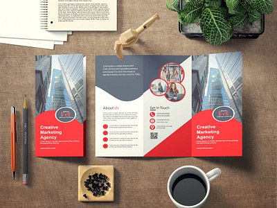 Trifold leaflet design branding leaflet design logo