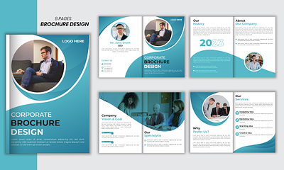 8 Pages Brochure Design Template 8 pages 8 pages brochure design brochure design business brochure design business brochure template corporate brochure design marketing folder design template design