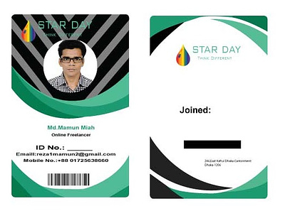 ID card design id card design identity card