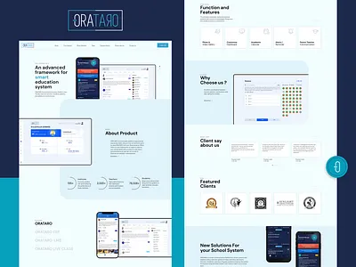 Orataro Website : Solution for School System animation branding design edtech educationaltechnology elegantui interactivedesign logo moderninterface onlinelearning studentengagement typography ui uiuxdesign webdesign webdevelopment website