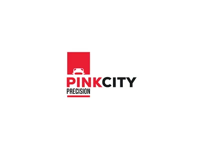 PINK CITY PRECISION LOGO brand logo branding branding design car logo clean logo corporate design creative creative design design designpark14 graphic design logo logo design logo designer logos logotype minimal minimalist logo