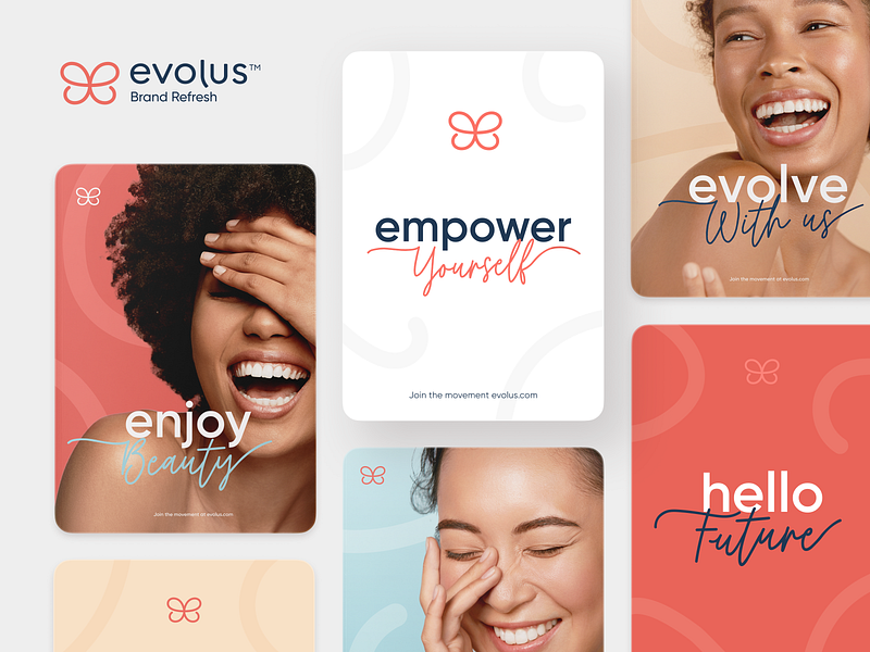 EVOLUS: Brand refresh beauty beauty brochures brand brand identity branding color palette cosmetics dtailstudio guidelines id badges identity logo logo design logotype motives personal care skincare symbol typeface visual identity