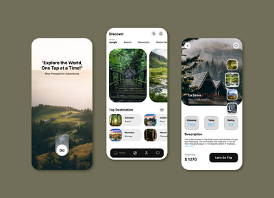 Travel App UI app branding design figma ui uiux