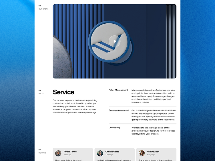 Insurance Website by Ronas IT | UI/UX Team on Dribbble