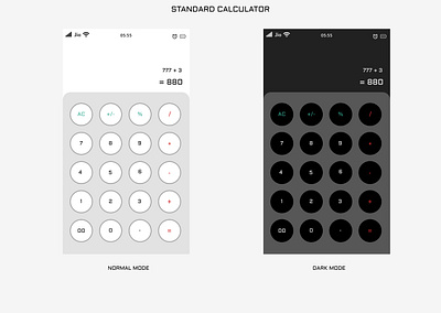 simple standard calculator design app design typography ui user interface ux visual design