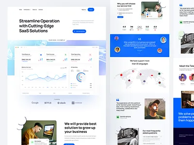 SAAS Landing Page Design landing page saas saas design saas landing page saas ui saas web saas website saas website design web design website design
