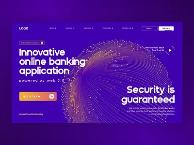 Finance Management Website | Ninen animation bank branding creative design desktop finance financial graphic design homepage illustration interface landing motion graphics purple security service ui ux web