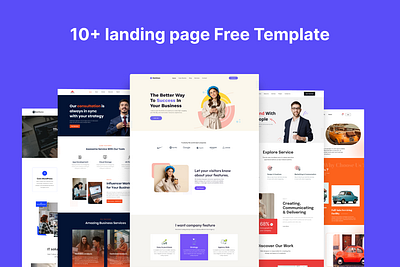 Free collection of 10 Landing Pages 3d agency animation branding design free free download free landing page freetemplate graphic design illustration landing page landing page design logo motion graphics ui we webpage website