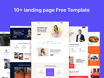 Free collection of 10 Landing Pages 3d agency animation branding design free free download free landing page freetemplate graphic design illustration landing page landing page design logo motion graphics ui we webpage website