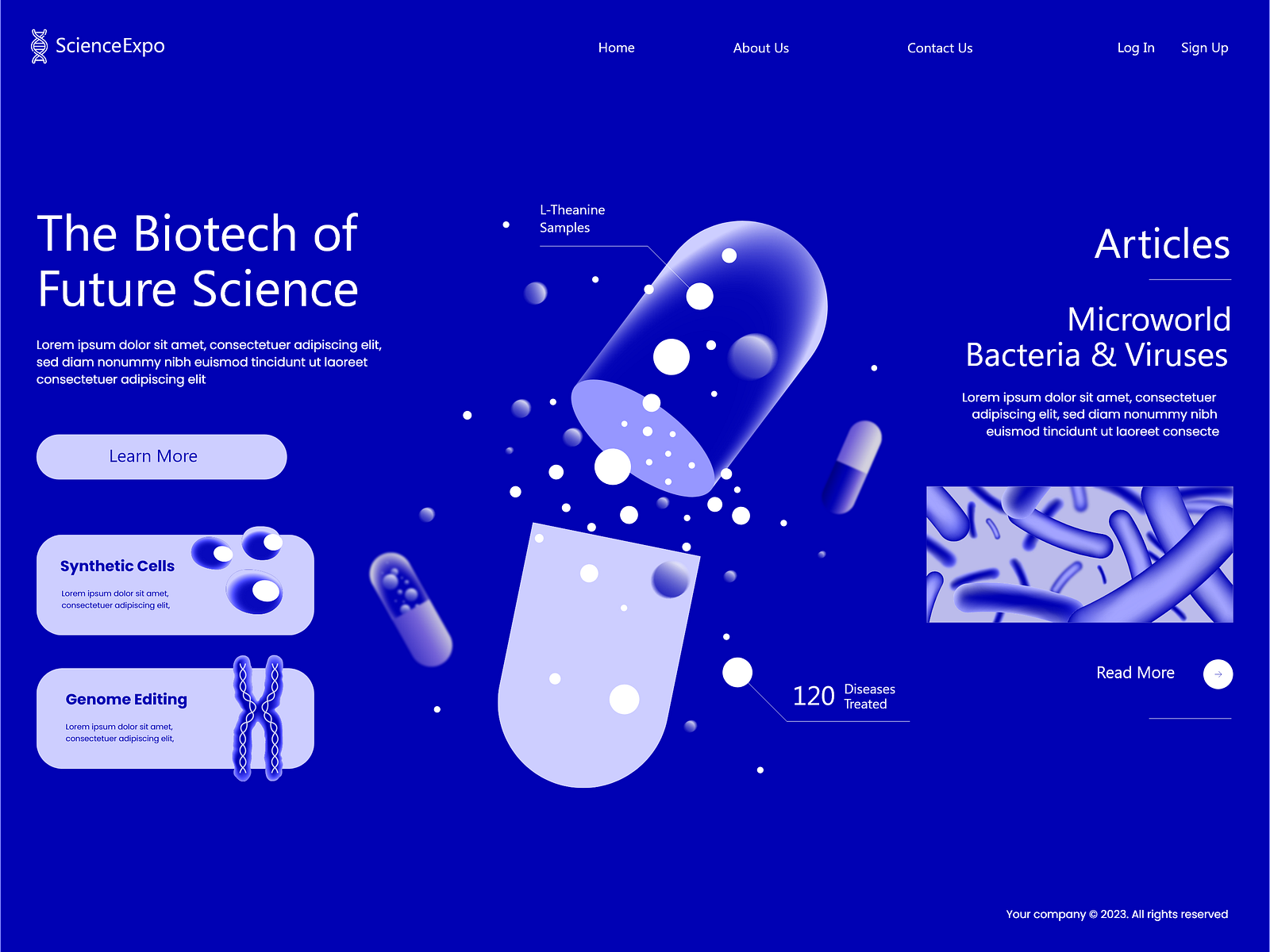 Biotech Web design landing page concept by Entroz on Dribbble