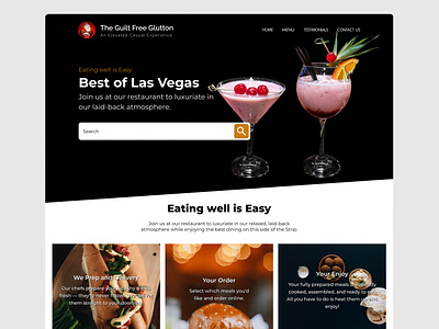 The Guilt Free Glutton - online food order website design ui ux website