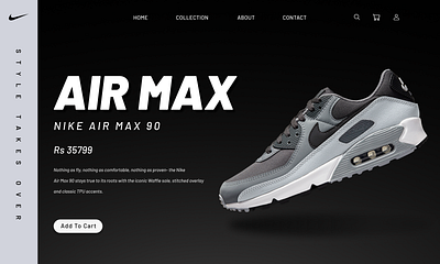 NIKE AIR MAX 90 air max design monochrome nike typography ui