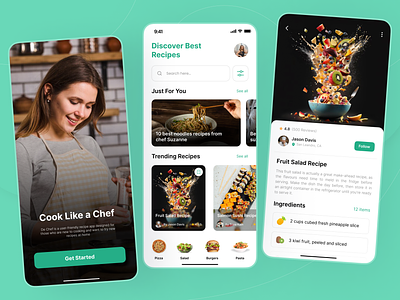 Recipe App | Cooking App chef app cook app cooking recipe app cooking app food app ui design food delivery app food delivery clone online food app online recipe app readymade food delivery app recipe app ux design