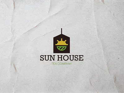 Tea logo brand green house logo logotype sun tea