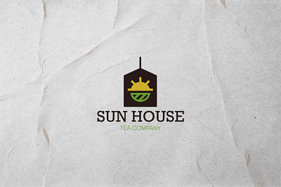 Tea logo brand green house logo logotype sun tea