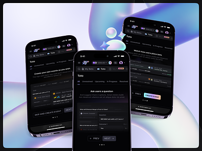 Bookmaker.xyz: Onboarding app betting crypto cryptocurrency decentralised esports gambling interface navigation onboarding sports swap tokens ui uiux ux web website