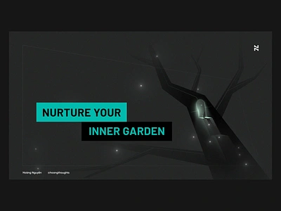 Podcast Thumbnail - Nurture your inner garden animation cosmic cover dark design garden illustration minimal motion graphics thumbnail ui youtube