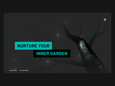 Podcast Thumbnail - Nurture your inner garden animation cosmic cover dark design garden illustration minimal motion graphics thumbnail ui youtube