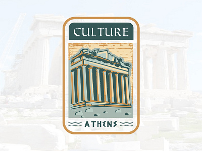 "Athens" Badge Design athen athens badge badge design brand designer branding graphic design greece illustration illustration artist logo design logo designer logo ideas logo maker patch patch design