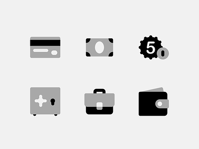 Finance banknote bill briefcase card coin credit card flat icon icon set iconography icons icons set iconset money safe ui ux vector wallet web