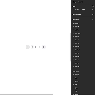 Responsive Pagination Component in Figma control dark mode design design system figma interface pagination product design steps ui ui elements ui kit ux variables