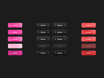 Buttons 🌸 app buttons dark dark mode dark theme design design system jim designs jimdesigns product design saas ui