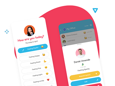 who!cares app animation app bright colors caring dubai emoji mobile mobile app uiux uiux design who!cares whocares