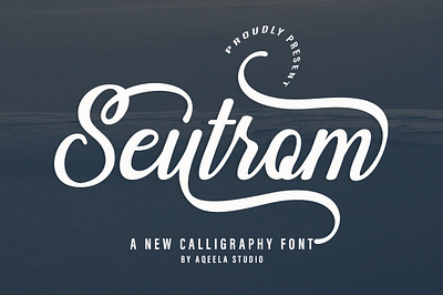 Seutrom Font branding design graphic design illustration lettering logo script type typography ui