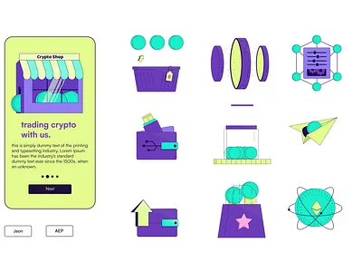 Web3 Onboarding screen animation bitcoin blockchain coins crypto dao decentralised defi etherium fintech graphic design market motion graphics trading ui wallet web3