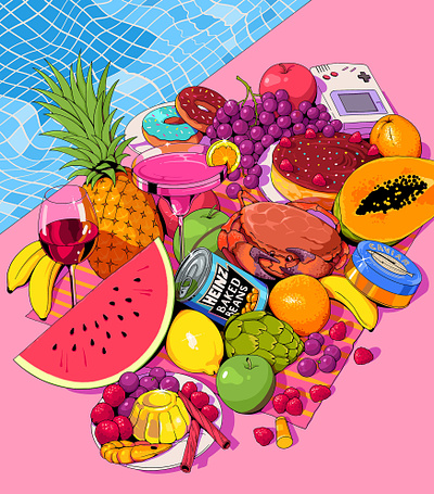 ✨Splashlicious✨ art design drawing drinks fruits illustration procreate sajid stilllife