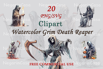 Grim Death Reaper graphic design