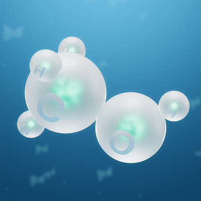 Molecular view research 3d after effects animation biofuel chemicals illustration methanol molecular motion graphics