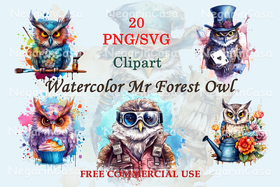 Mr Forest Owl graphic design