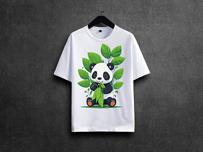Panda t-shirt design cartoon t shirt custom tshirt design graphic design illustration india kids t shirt panda panda t shirt print t shirt t shirt design tees tshirt vector illustration
