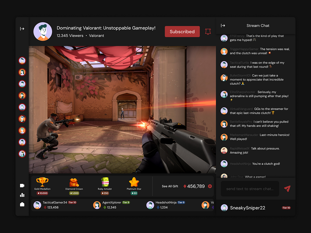 Game Streaming Platform with Gift - Website Design by Syamil Umar D on ...