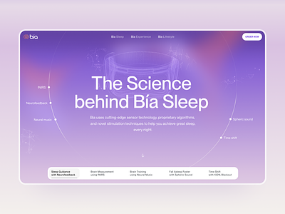 Science hero - Bia figma ux hero hero image landing page research science science page sleep sleep product sleep research sleep technology ui design