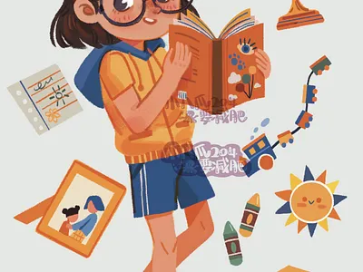 New book For Hebei Children Press character character design illustration 插画