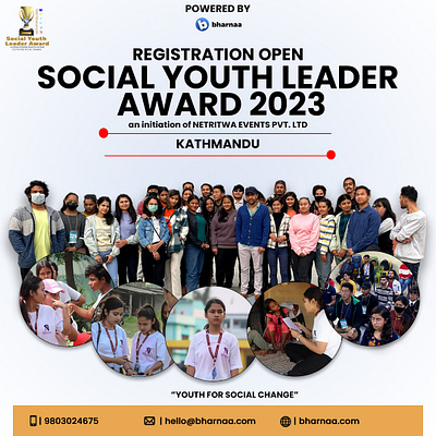 Youth Leader Award Poster adobe photoshop branding design facebook post graphic design social program youth award youth program