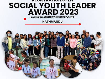 Youth Leader Award Poster adobe photoshop branding design facebook post graphic design social program youth award youth program