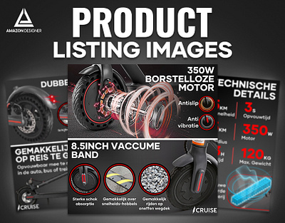 Listing Images || Adult Scooter adobe illustrator adobe photoshop amazon amazon ebc amazon listing branding design ebc enhanced brand content graphic design illustration listing design listing images motion graphics product infographic