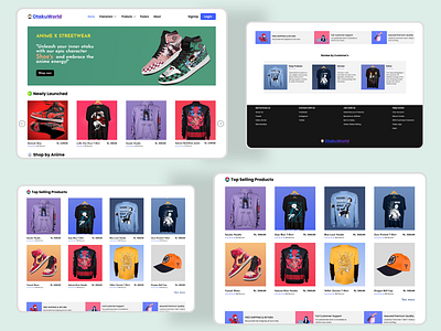 Otaku E-Commerce Website appdesign branding design ecommerce graphic design illustration oataku ui uidesign uidesing uiux website websitedesign