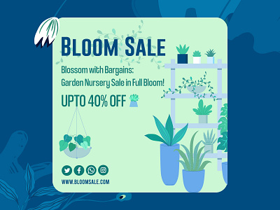 Social media post- Bloom Sale adv bloom sale design gradient graphic design illustration social media
