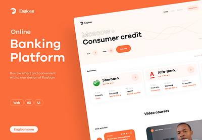 UI/UX Banking Platform design typography ui