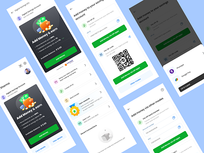 Payment screens for Fintech design fintech illustration money management payment product design ui design ui ux design visual design