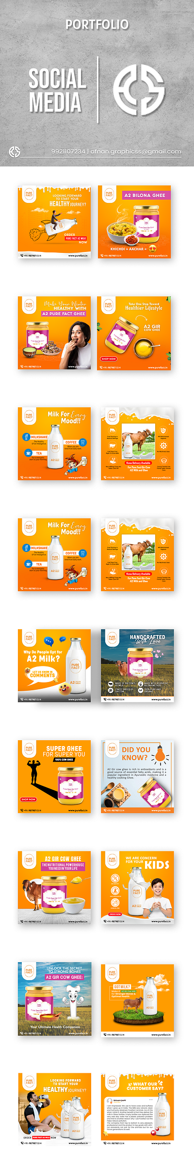 Social Media Post for Milk Company graphic design illustration social media