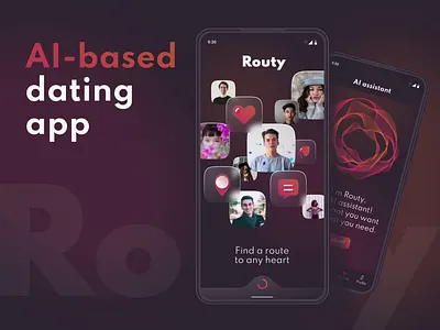 AI-based dating mobile app UI/UX design flutter mobile mobileapp product ui
