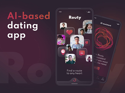 AI-based dating mobile app UI/UX design flutter mobile mobileapp product ui