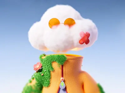 GOD FORSAKEN MAN 3d c4d illustration sunny weather