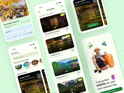 HostelSpot | Mobile App Design accommodation adventure app design application design explore hostel hostel app design hosteller journey map mobile app design stay travel travel stay ui ui design uiux